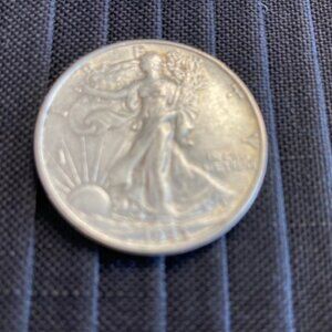 VINTAGE 1943 Walking Liberty Half Dollar Coin